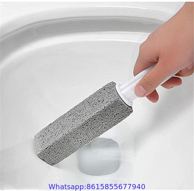 2Pcs Natural Pumice Stone Toilet Bowl Cleaning Brush Scrubber for Kitchen/Grill/Bath/Spa/Tile/Household Cleaning with Lo