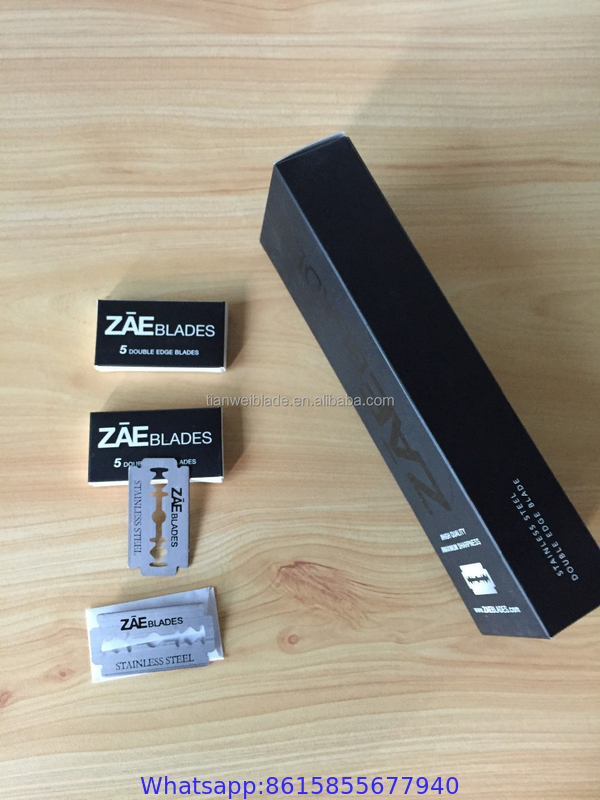 PLATINUM COATED DOUBLE EDGE RAZOR BLADES for safety razor