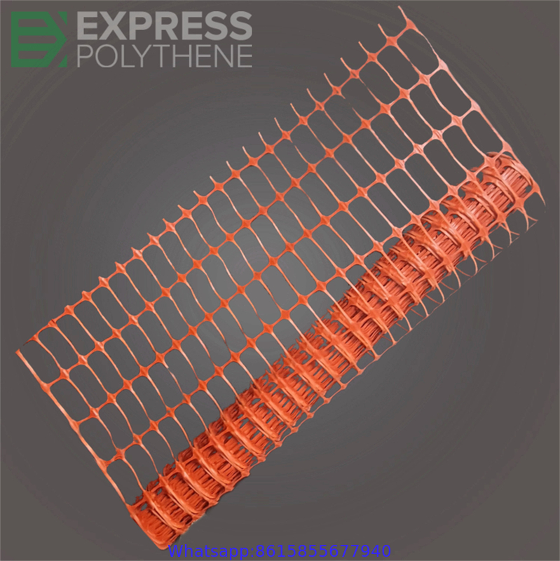 Orange Plastic Temporary Fencing warning fence	warning barrier