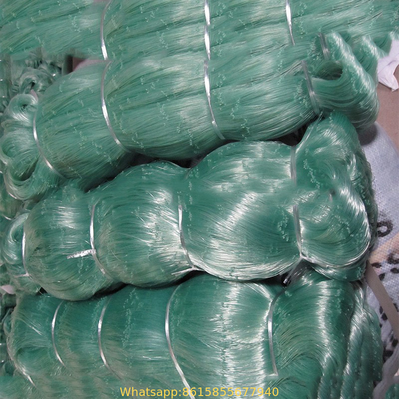 Hot sale nylon monofilament green type of shrimp fishing net for Uruguay