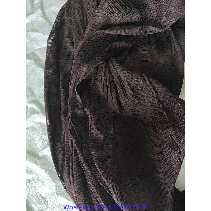 Factory Price Polyester 4PLY 8MM 1200MD Brown Colour Knotless Raschel Strong Type Tanzania Market Fishing Net