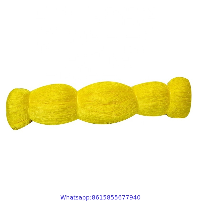 Nylon material Polyester Materials 110D 200D 400D Etc Yellow Colour Single Knot Double Knots Fishing Net